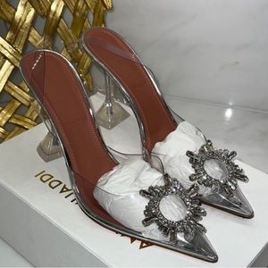 Amina Muaddi Begum Glass Slingback worn only once!